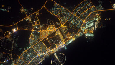 دبی در شب از فضا چطور دیده می شود؟