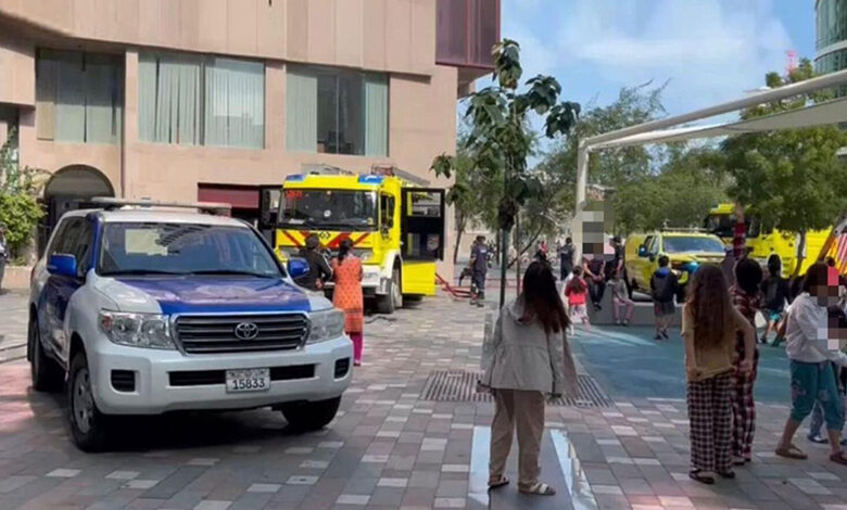 جمع شدن در محل حادثه و آتش سوزی 1000 درهم جریمه دارد