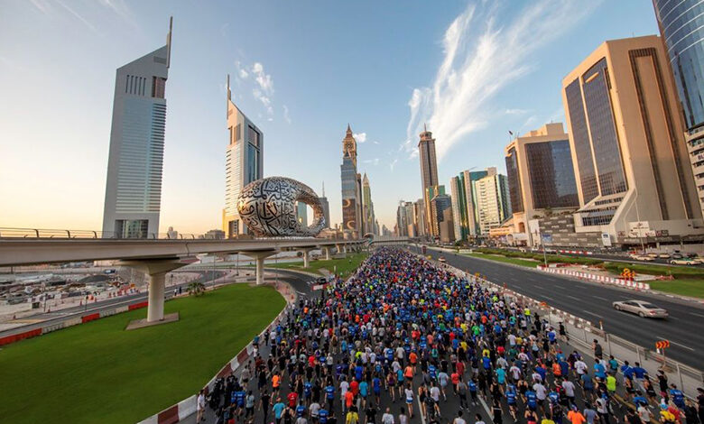 بزرگترین رویداد دوی تفریحی جهان در بزرگراه شیخ زاید