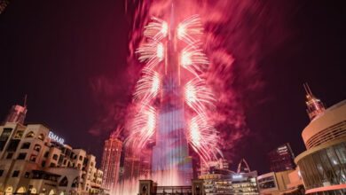 تماشای آتش بازی سال نوی برج خلیفه از نزدیک، پولی شد