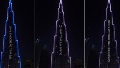 برج خلیفه در جشن سال نو پیام شما را به نمایش می‌گذارد