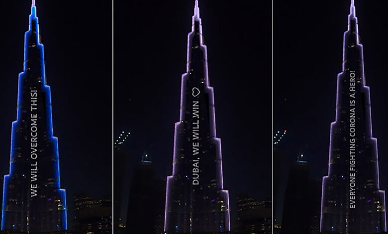 برج خلیفه در جشن سال نو پیام شما را به نمایش میگذارد