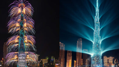 آماده‌سازی برج خلیفه برای نمایش جشن سال نوی میلادی