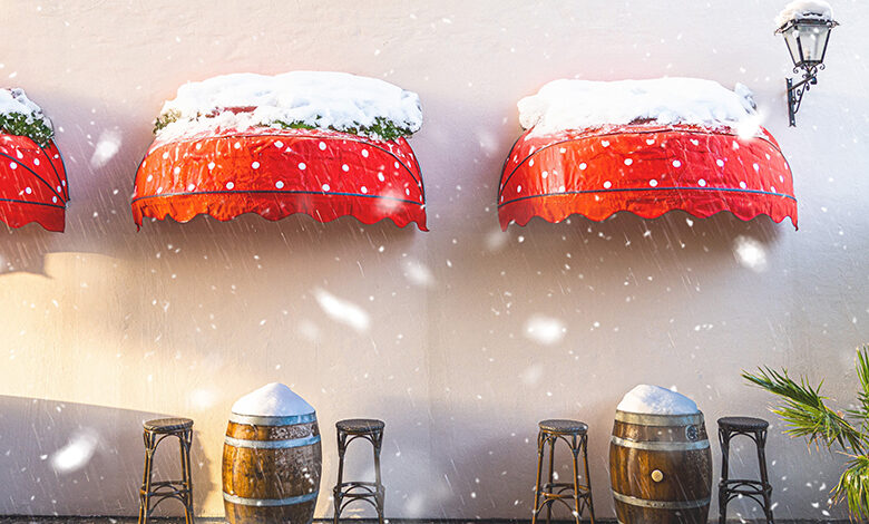 خیابان همیشه بارانی ورلد آیلند، برفی می شود