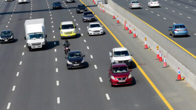 قوانین رانندگی در لاین سرعت در دبی