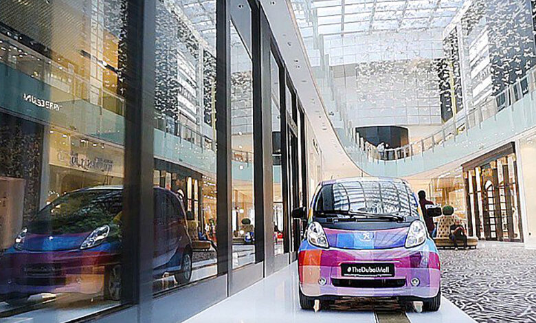ساخت مرکز خرید در دبی که می‌توانید با ماشین در آن بگردید