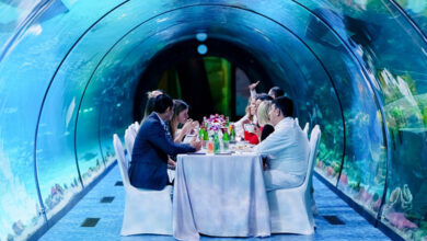 افطار زیر آب در نشنال آکواریوم ابوظبی