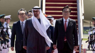 رئیس امارات برای سفری دو روزه وارد کره جنوبی شد