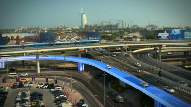 ساخت یک پل جدید بر روی بزرگراه شیخ زاید