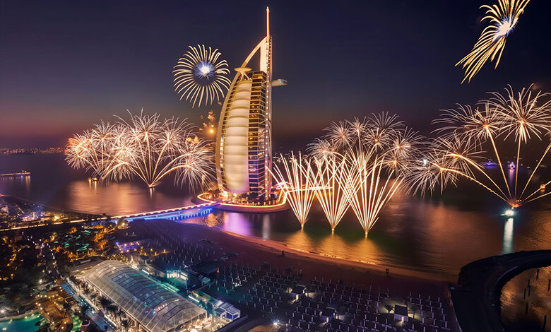 دبی بهترین شهر دنیا در شب سال نو شد