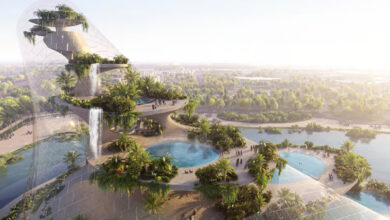 بلندترین تفریحگاه دنیا با 3 آبشار در دبی ساخته می شود